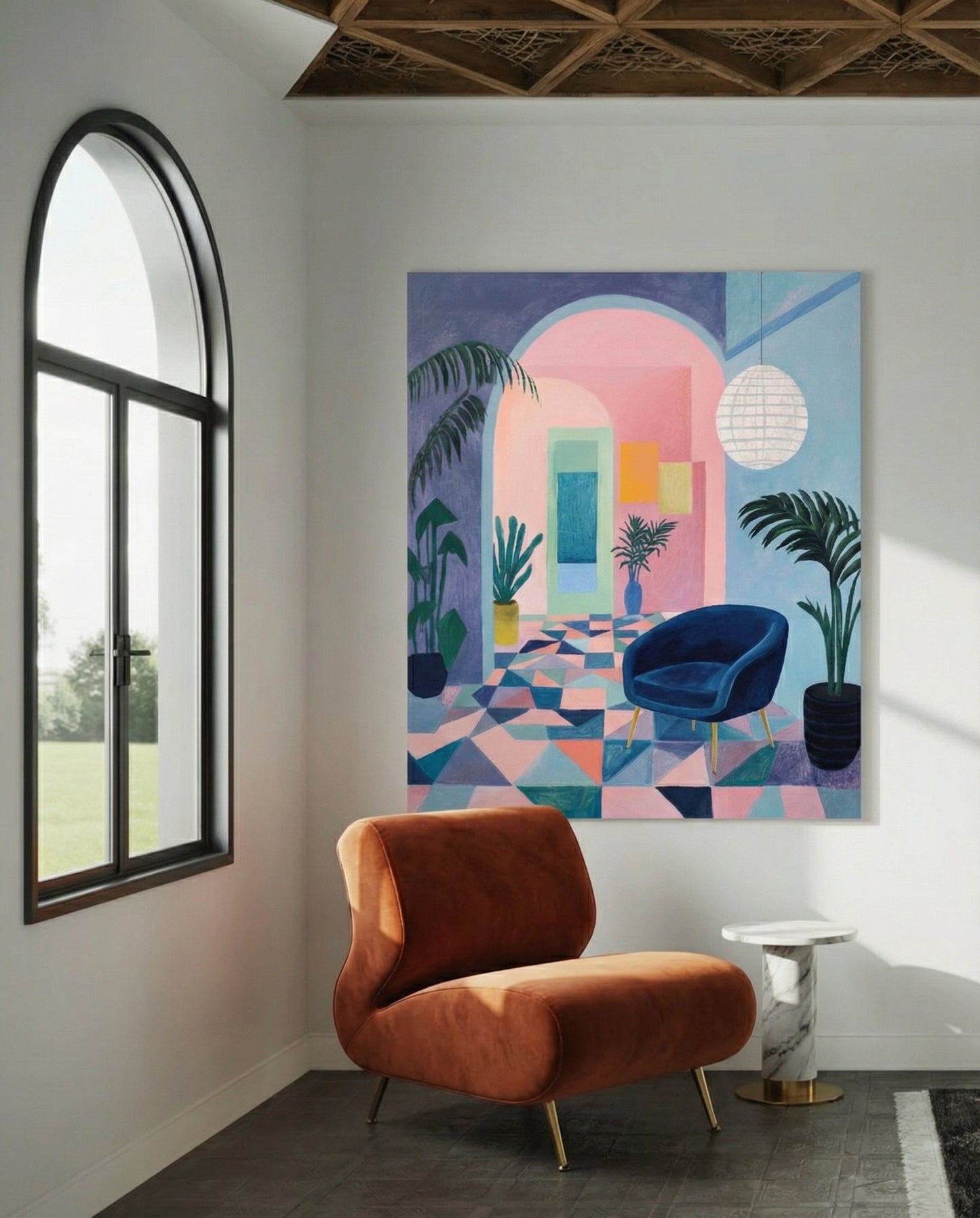 Geometric Interior Space Art Print