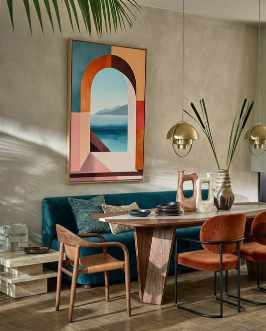 Geometric Seascape Through Archway